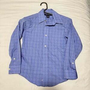 Brooks Brothers Boys Blue Checkered Shirt in Size 8